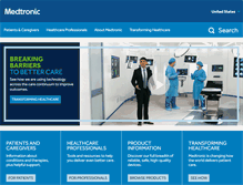 Tablet Screenshot of medtronic.com