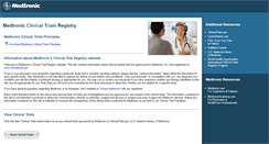 Desktop Screenshot of clinicaltrials.medtronic.com