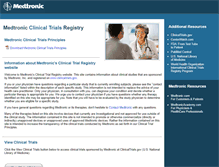 Tablet Screenshot of clinicaltrials.medtronic.com